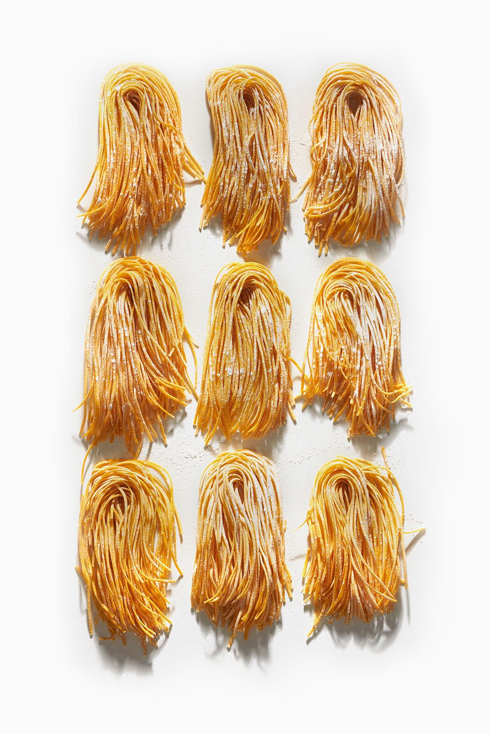 Fresh handmade pasta composition prepared by chef Marcello Passoni from Cucina Nomade