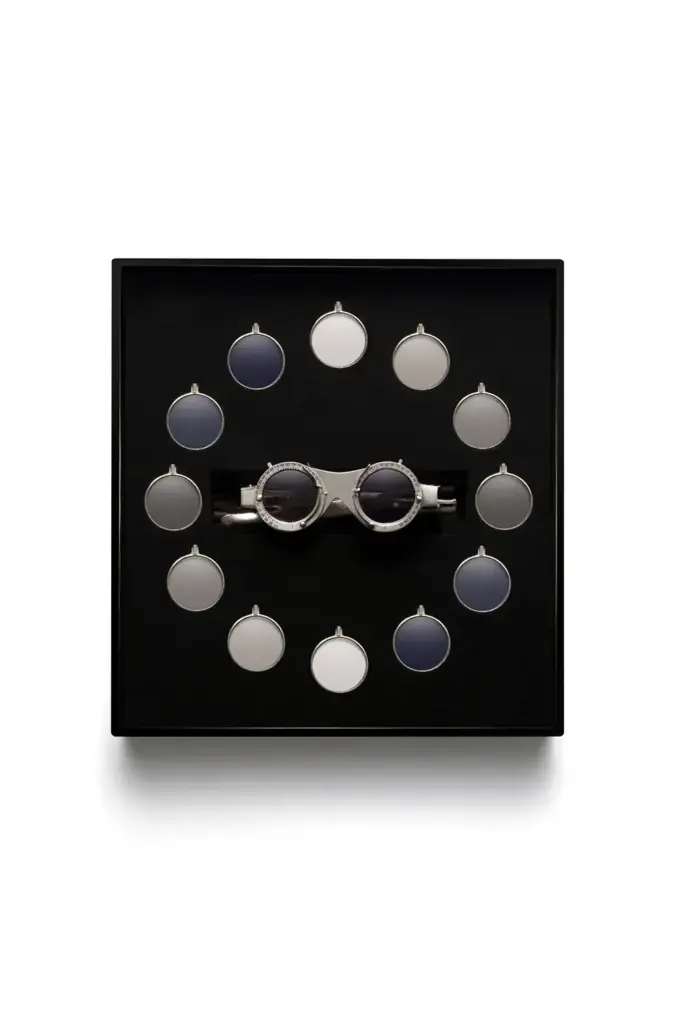 hiroshi sugimoto's eye witness, silver glasses designed for lizworks