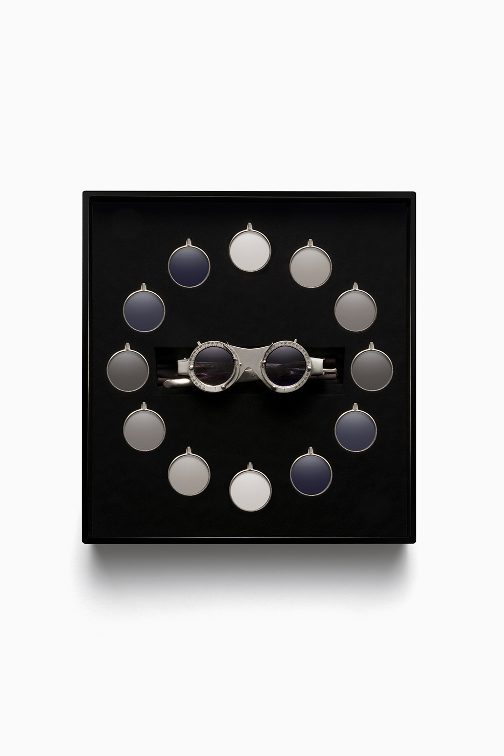 hiroshi sugimoto's eye witness, silver glasses designed for lizworks