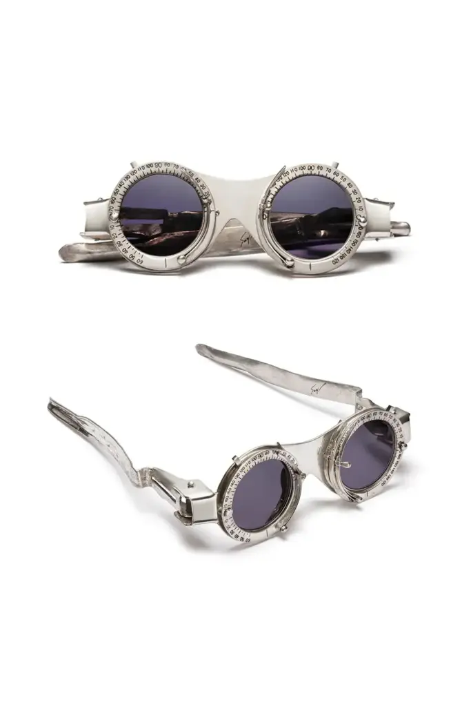 hiroshi sugimoto's eye witness, silver glasses designed for lizworks