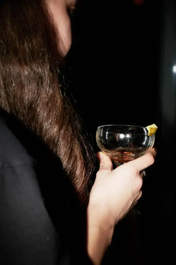 Girl drinking cocktail